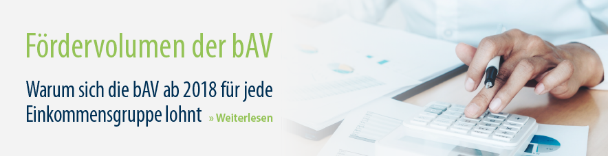 Fördervolumen der bAV