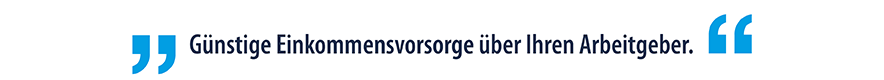 Einkommensvorsorge